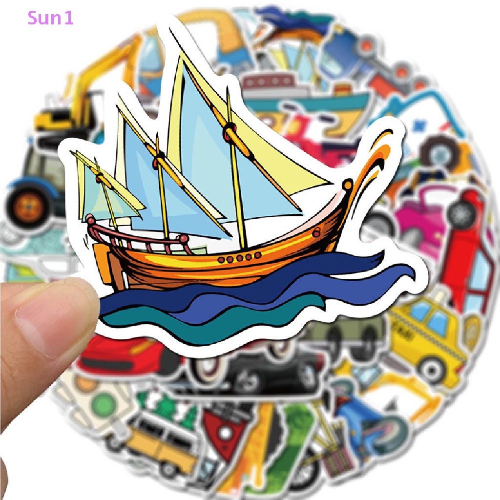 Set 40 Miếng Dán Trang Trí Xe Hơi / Ván Trượt / Laptop Họa Tiết Graffiti Độc Đáo