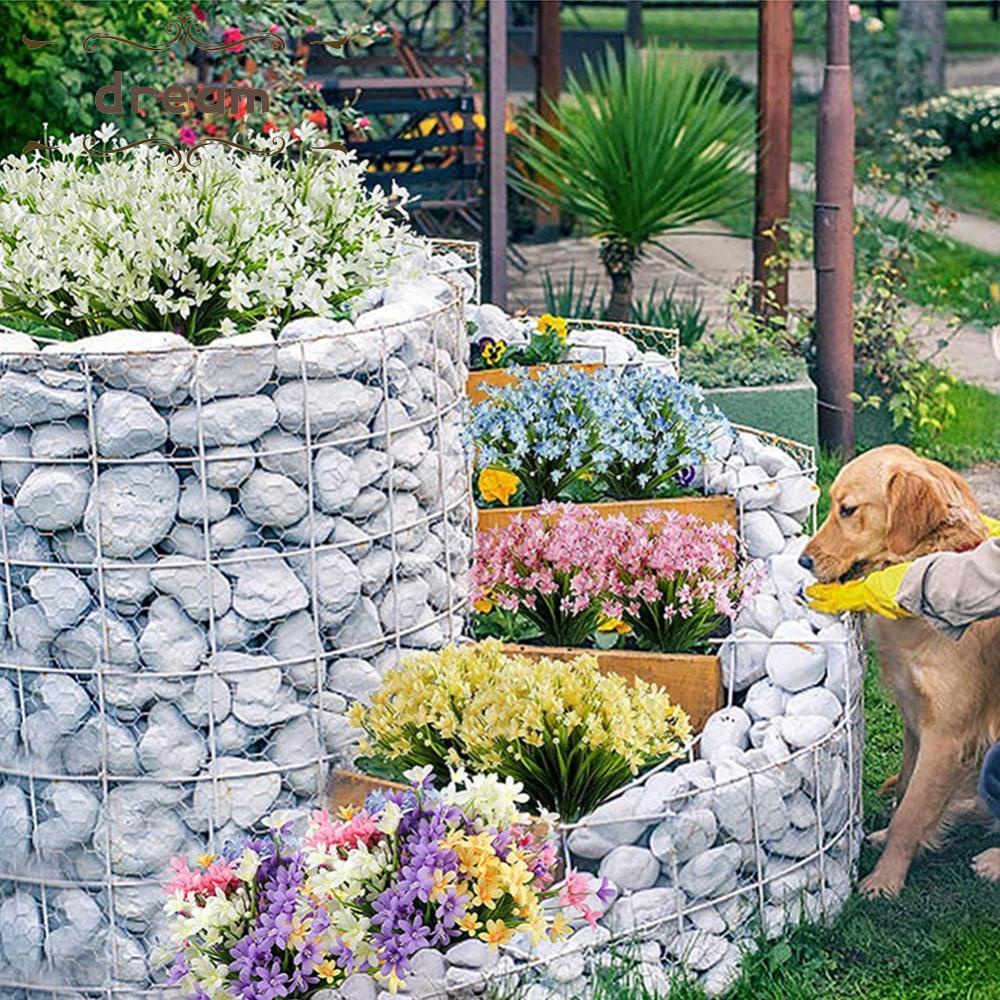 【DREAMLIFE】Artificial Orchids Decoration Faux Silk Fencing Floral Tributes Bouquet