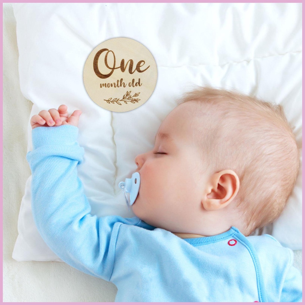 Set 6 Đĩa Đánh Dấu Cột Mốc Tháng Dùng Làm Đạo Cụ Chụp Ảnh Em Bé