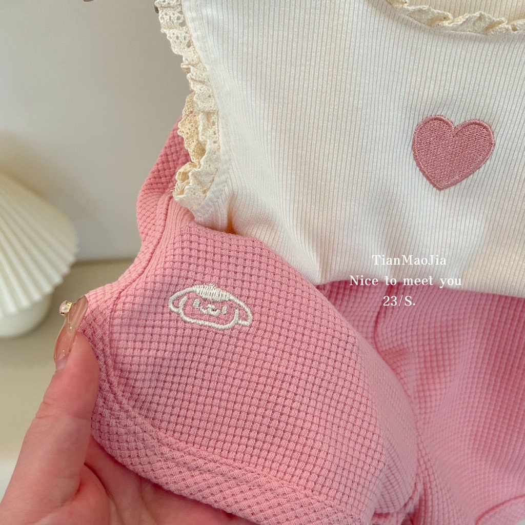 Set Áo Thun Tay Ngắn Phong Cách Thời Trang Mùa Hè Mới 2023 Cho Bé Gái