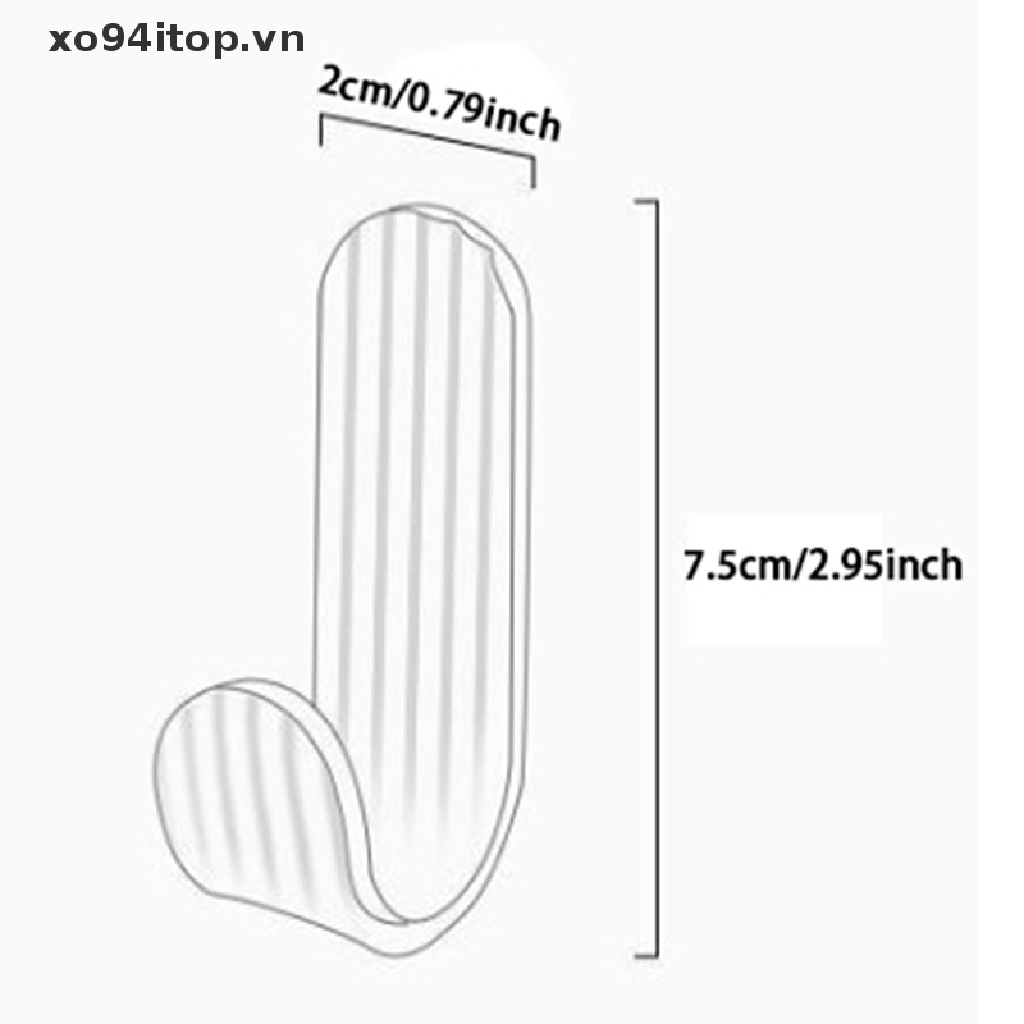 Giá Treo Khăn Tắm / Chìa Khóa Gắn Tường Trong Suốt Tiện Dụng
