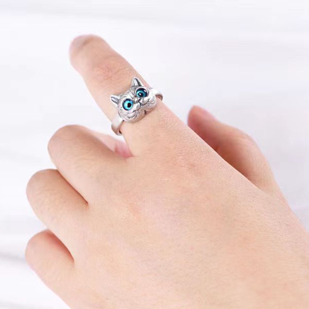 [IGT] Nhẫn Dạng Mở Họa Tiết Hình Học 3D Hoạt Hình Có Thể Điều Chỉnh Làm Quà Tặng Trang Sức Cho Nữ