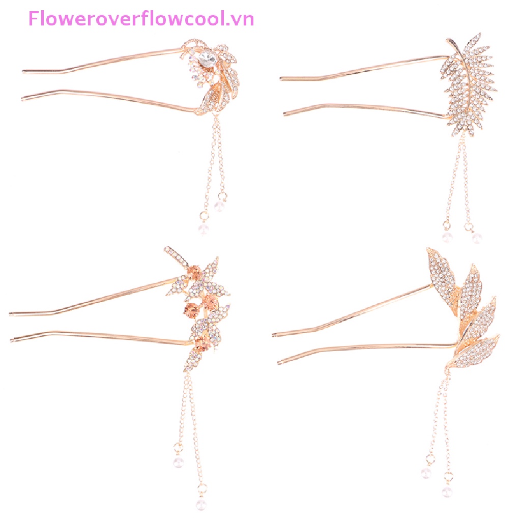 Kẹp Tóc Chữ U Đính Ngọc Trai Thời Trang Cho Nữ