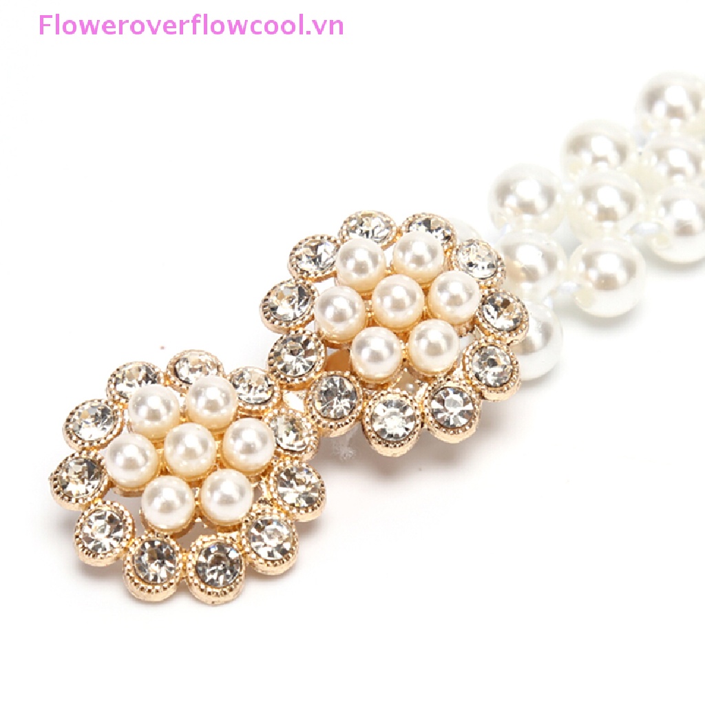 Thắt Lưng Chuỗi Hạt Ngọc Trai Co Giãn Thanh Lịch Thời Trang Cho Nữ