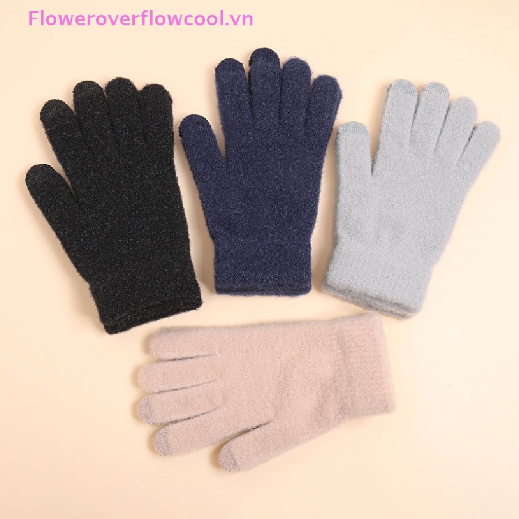 1 Đôi Găng Tay Giữ Ấm Mùa Đông Có Thể Dùng Màn Hình Cảm Ứng Dễ Thương Dành Cho Nữ
