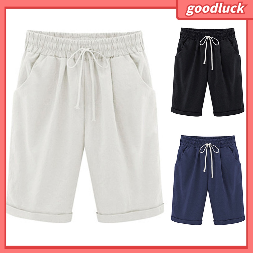 Quần Đùi Thể Thao Dáng Rộng Có Túi Màu Trơn Dành Cho Nữ