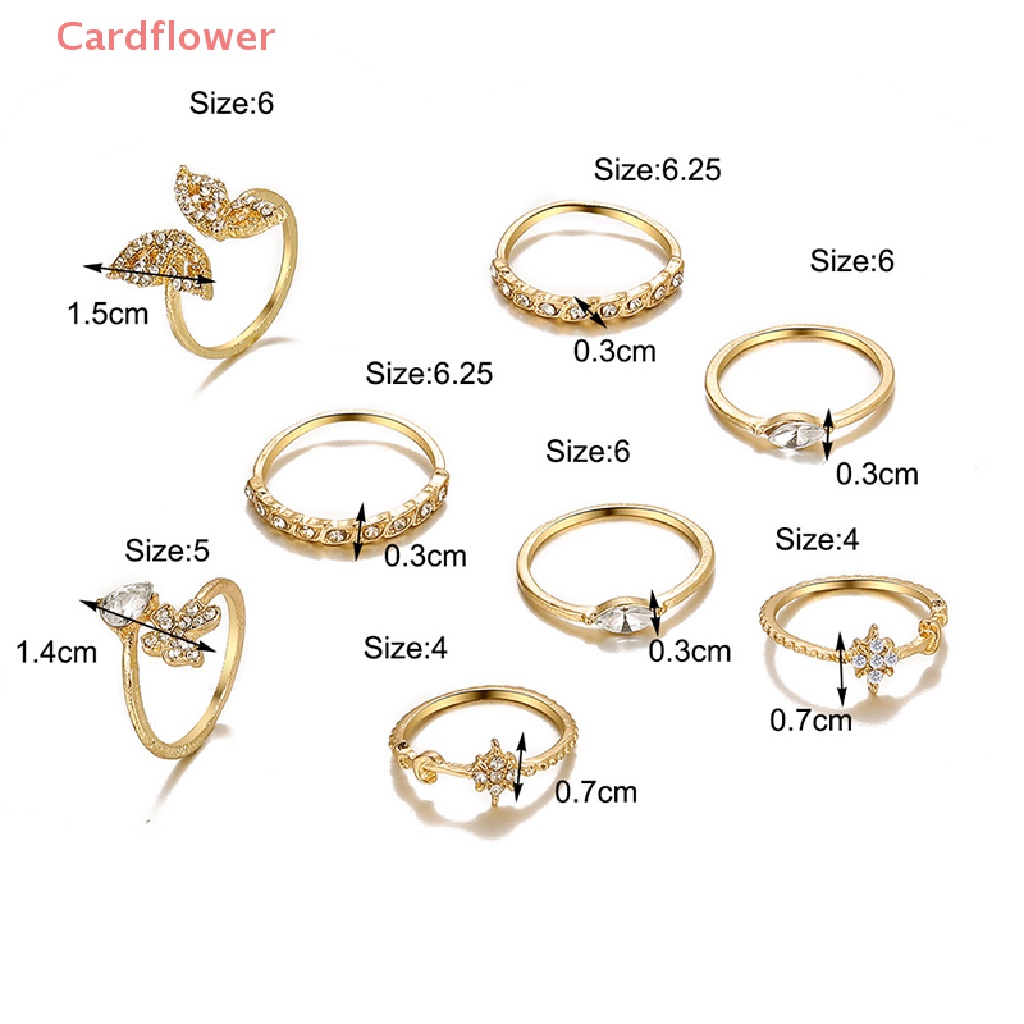 Set 8 Nhẫn Đeo Khớp Ngón Tay Phong Cách Bohemian Cho Nữ Mới