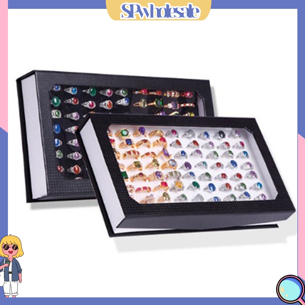 <SPwholesale> Hộp Đựng Trang Sức 72 Lỗ Hình Chữ Nhật Thời Trang
