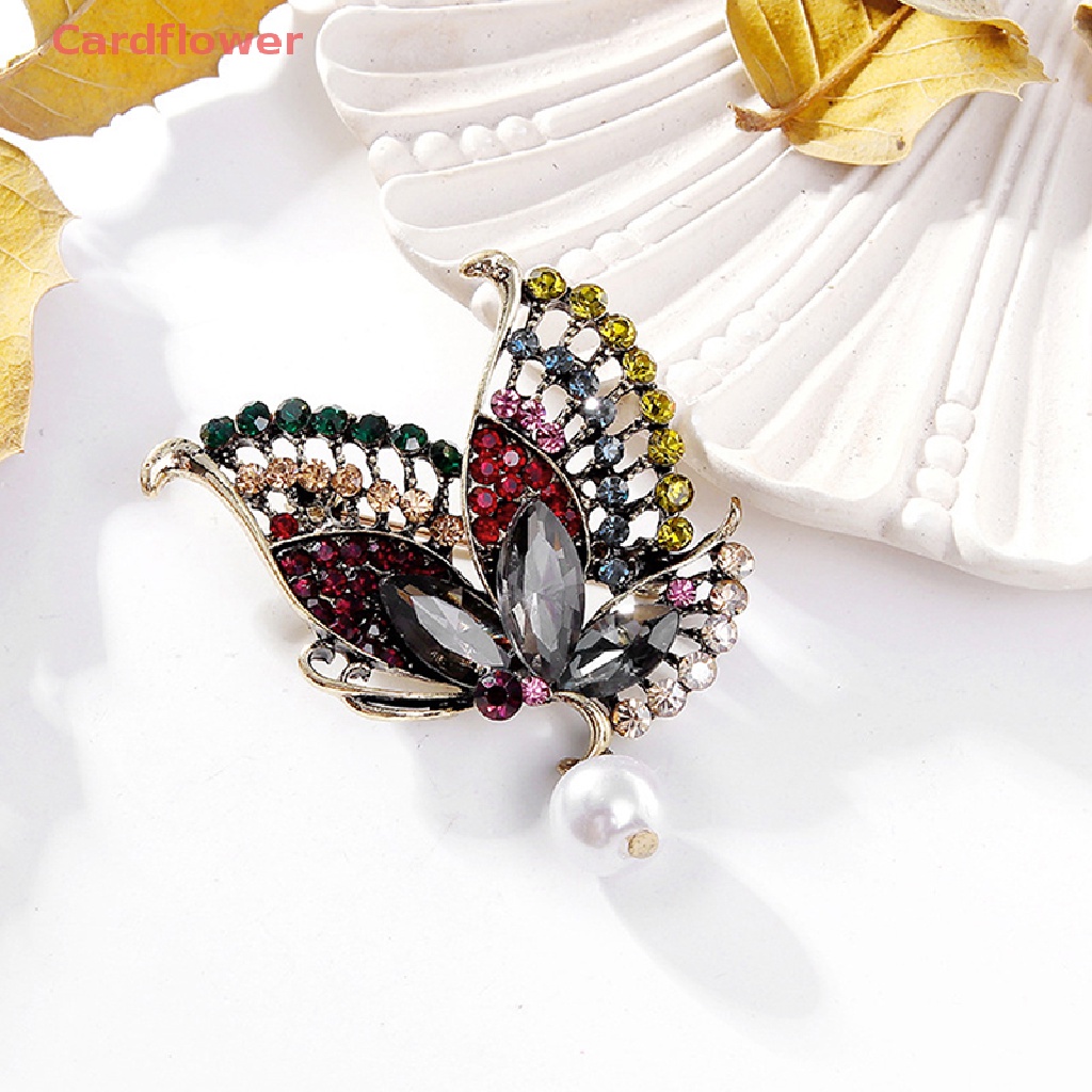 Ghim Cài Áo Hình Bướm Đính Ngọc Trai Nhân Tạo Thời Trang