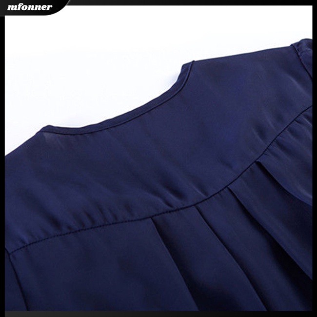 Áo Sơ Mi Chiffon Tay Ngắn Dáng Rộng Màu Sắc Đơn Giản Thanh Lịch Dành Cho Nữ Có Size Lớn