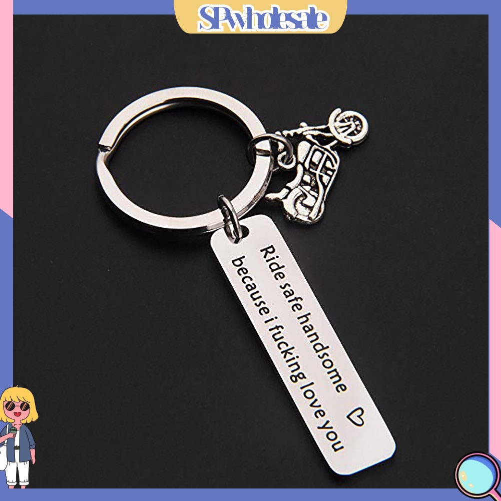 <SPwholesale> Móc Khóa Bằng Thép Không Gỉ Hình Xe Máy Độc Đáo