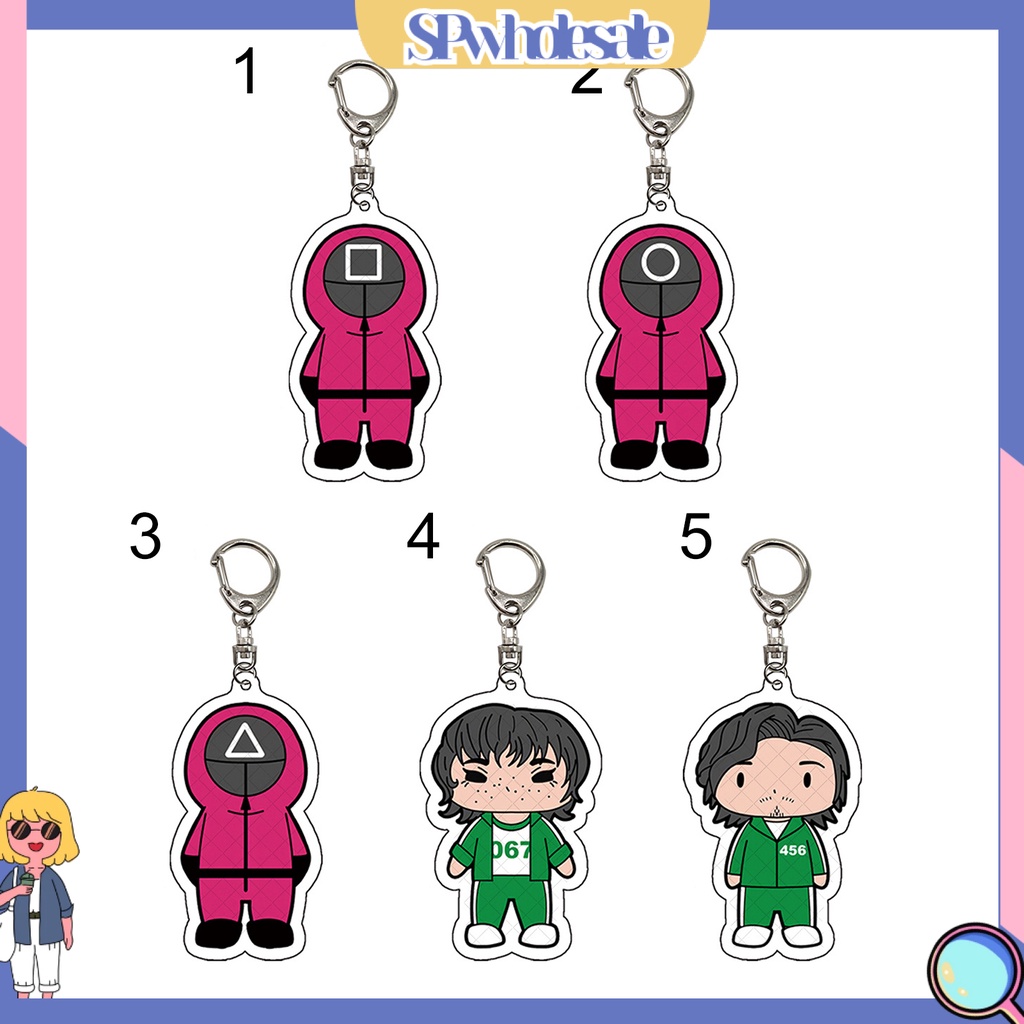 <SPwholesale> Móc Chìa Khóa Hình Mực Chơi Game Bằng Acrylic Đa Năng