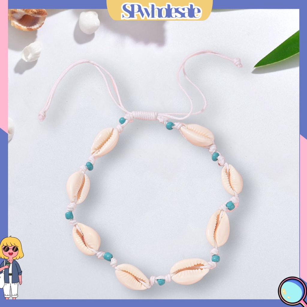 &lt;SPwholesale&gt; Lắc Chân Bện Dây Hình Vỏ Sò Thanh Lịch Dành Cho Nữ