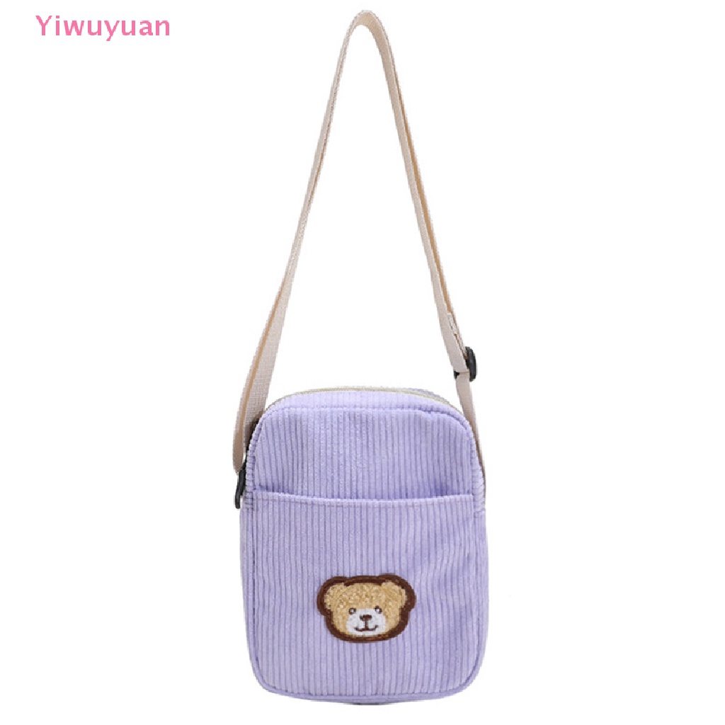 1 Túi Nhung Đeo Chéo Đựng Điện Thoại Hình Gấu Cho Bé