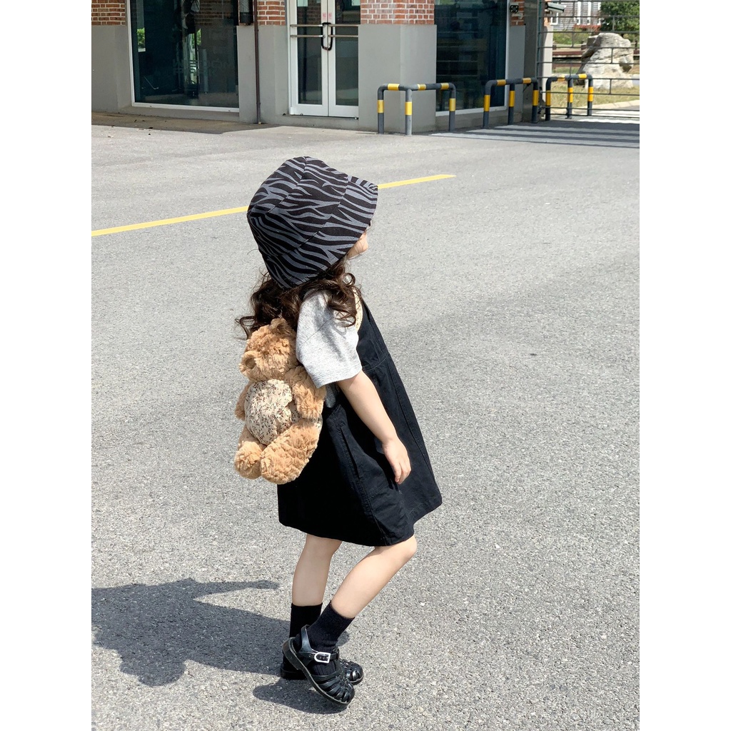 Bộ Áo Thun Cotton Sát Nách + Chân Váy Màu Xám Thời Trang Mùa Hè 2023 Phong Cách Nhật Bản Cho Bé Gái