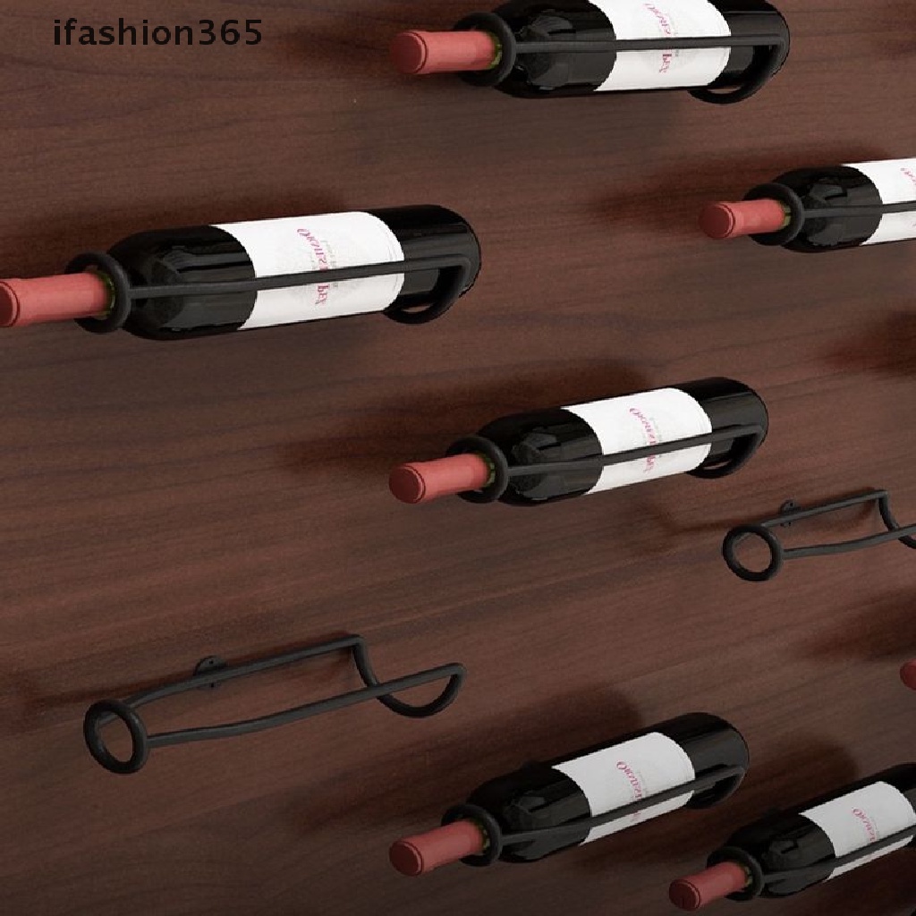 Giá Đỡ Trưng Bày Chai Rượu Gắn Tường Bằng Sắt Tiện Dụng Chất Lượng Cao ifashion365