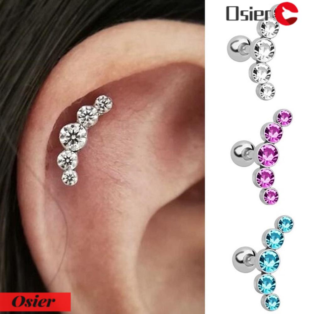 Osier1 1 Khuyên Xỏ Tai 16G Cho Nữ|Khuyên Cơ Thể Đính Đá Opal Thời Trang
