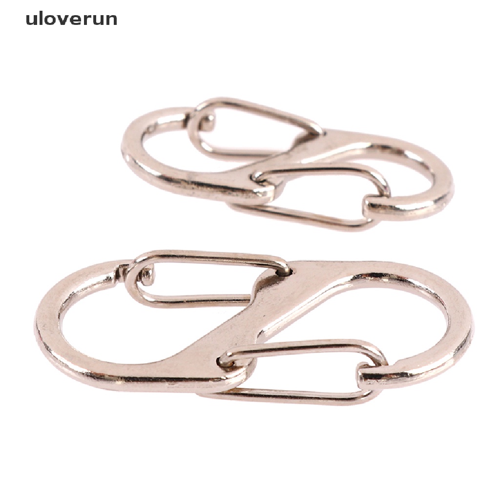 Set 10 Móc Khóa Mini Chữ S Bằng Thép Không Gỉ