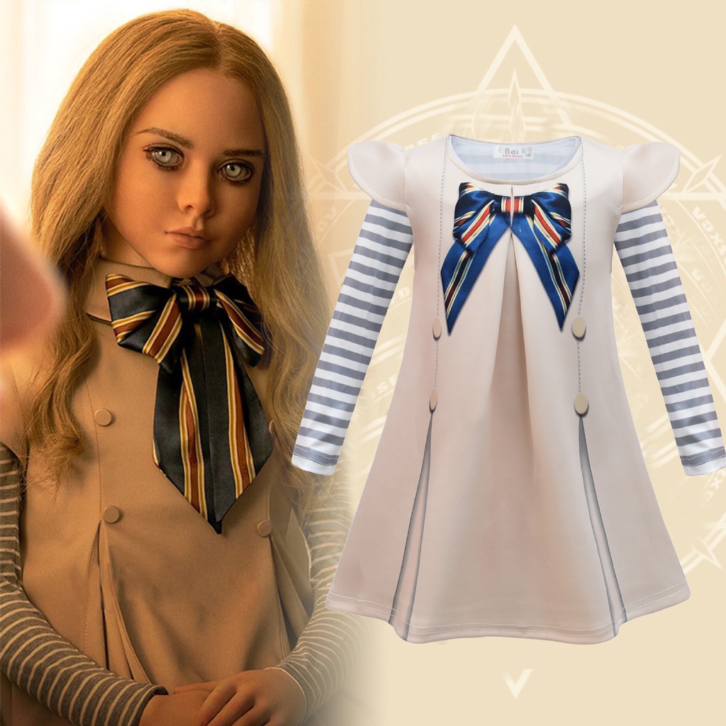 Kira set Đồ 3 Món Hóa Trang Nhân Vật M3GAN heroine Cho Bé Gái