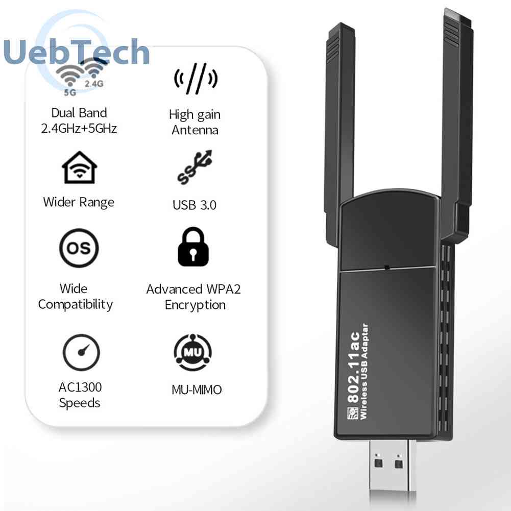 Ăng Ten Thu Sóng Mạng Usb 3.0 2.4GHz 5GHz Băng Tần Kép