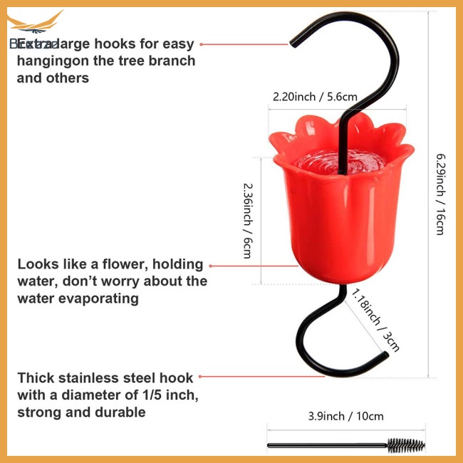 Hộp Đựng Thức Ăn Cho Chim Có Móc Treo Trang Trí Sân Vườn