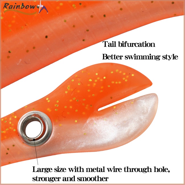 Set 5 Mồi Câu Cá Giả Bằng Cao Su Mềm Nhiều Màu Sắc