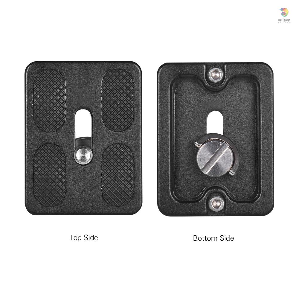 Tấm Tháo Lắp Nhanh Bằng Hợp Kim Nhôm Kích Thước 50 * 38mm D-50T QR Với Vít 1 / 4 Inch Cho Arca Swiss Benro Monopod Tripod Ball