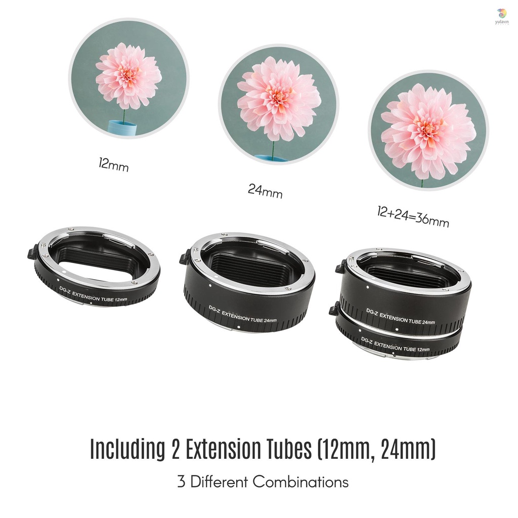 Ống Nối Dài Macro Tự Động 12mm 24mm Cho Máy Ảnh TTL