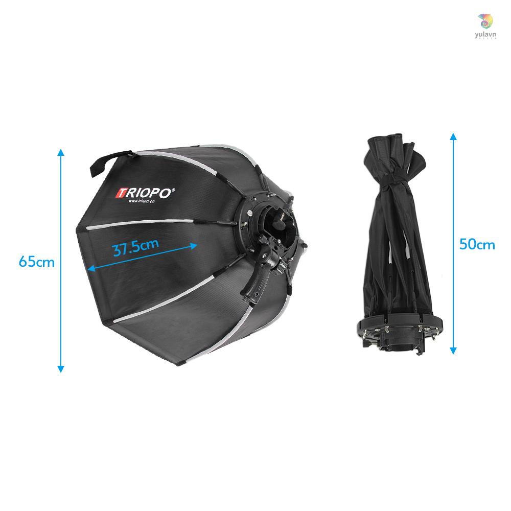 Hộp Đèn Flash Godox Yongnuo Andoer 8 Cánh 65cm Có Thể Gập Lại Với Tay Cầm Vải Mềm