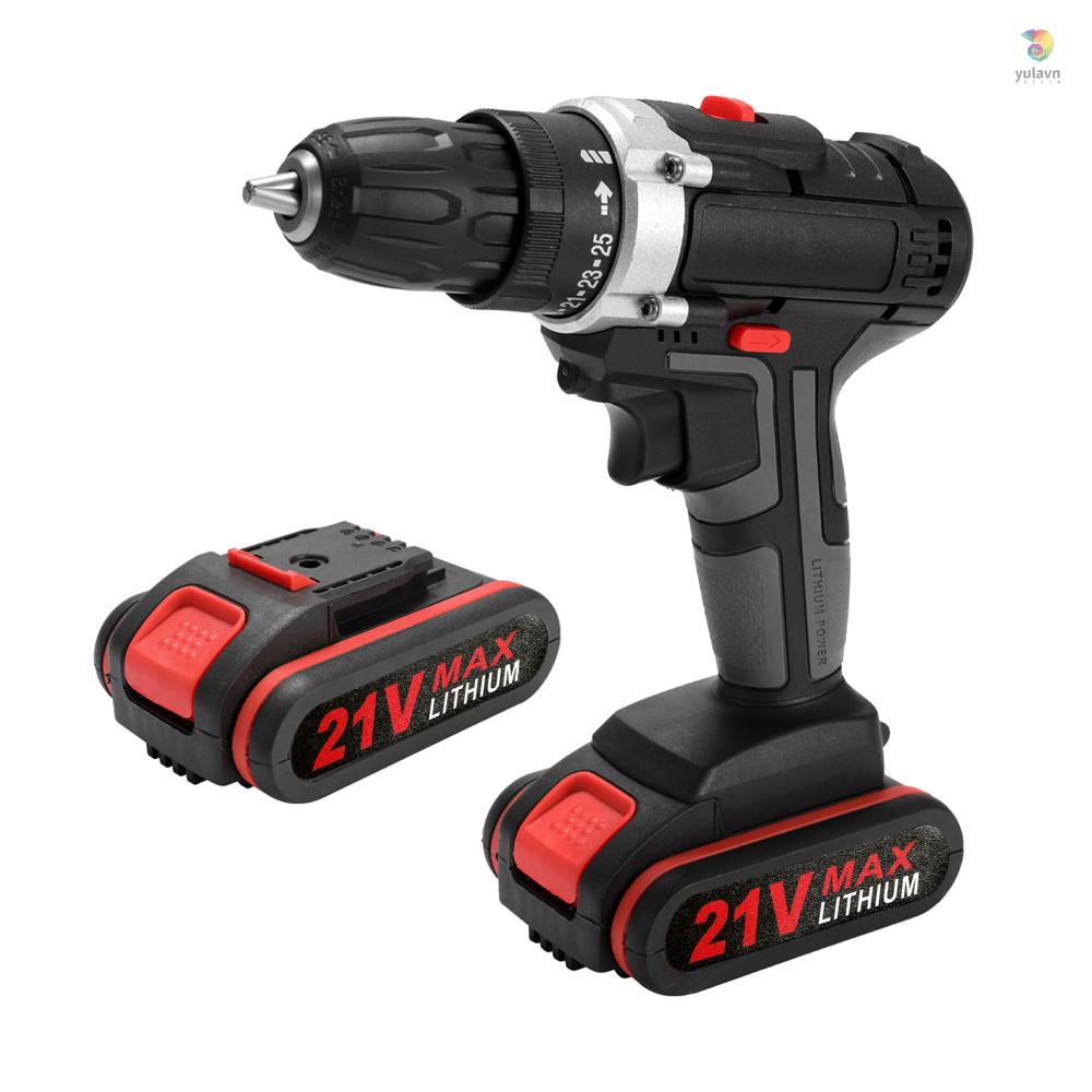 Máy Khoan Điện Cầm Tay Không Dây Công Suất Cao 21V Đa Năng Có Thể Sạc Lại Tiện Dụng DIY