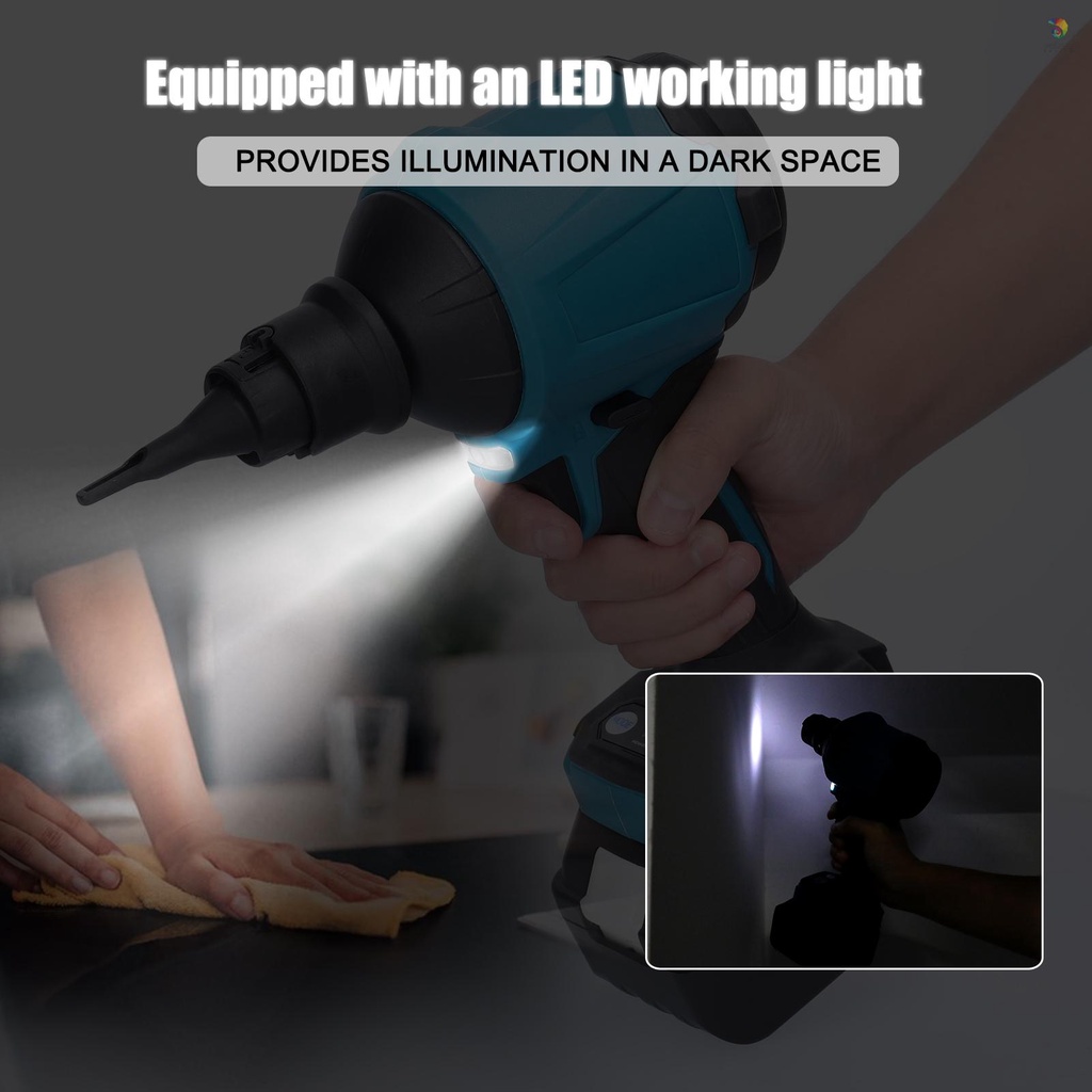 MAKITA Quạt Thổi Bụi Chạy Điện Không Dây Chạy Pin Lithium Có Thể Sạc Lại Tiện Dụng