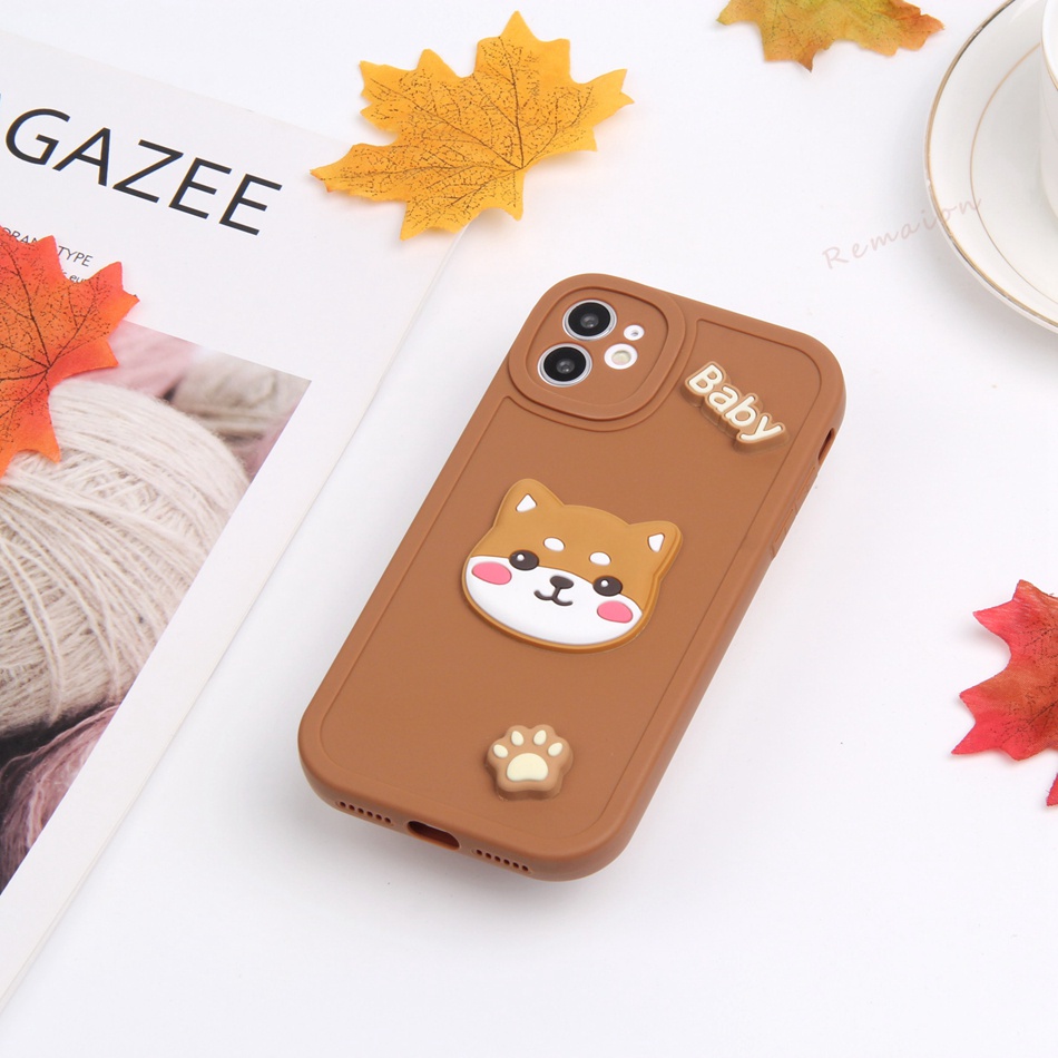 Ốp Điện Thoại Silicon Dẻo Hình Corgi 3D iPhone 11 12 13 14 Pro MAX Plus Mini X XR XS MAX 6 S 7 8 Plus SE 2020 11Pro 12pro 13Pro