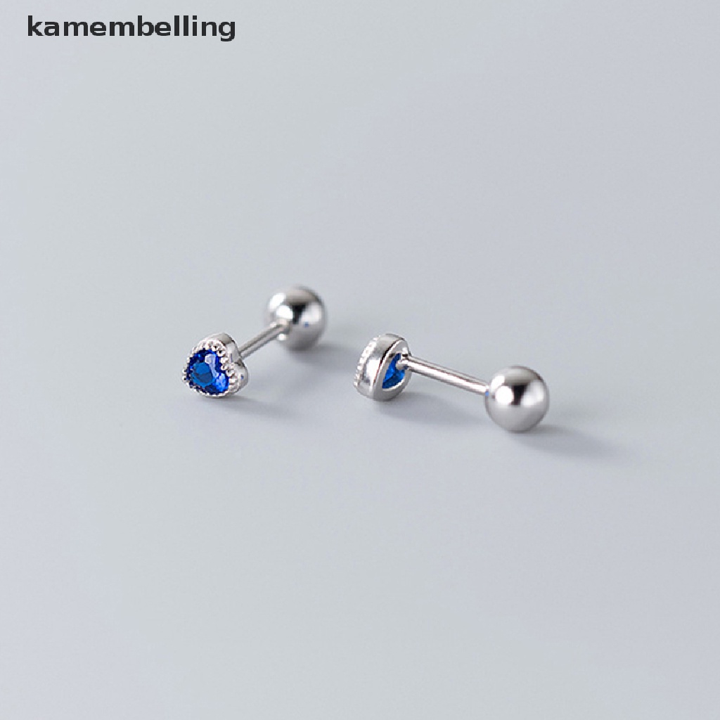 1 Đôi Khuyên Tai Hình Trái Tim Đính Đá Thời Trang Cho Nữ