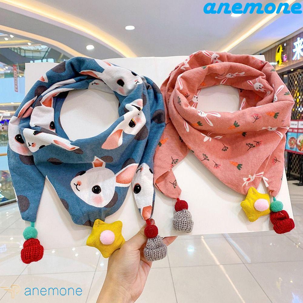 Khăn Choàng Cổ Hình Tam Giác Chống Gió In Họa Tiết Trái Tim Thời Trang Thu Đông Cho Bé Trai Và Gái