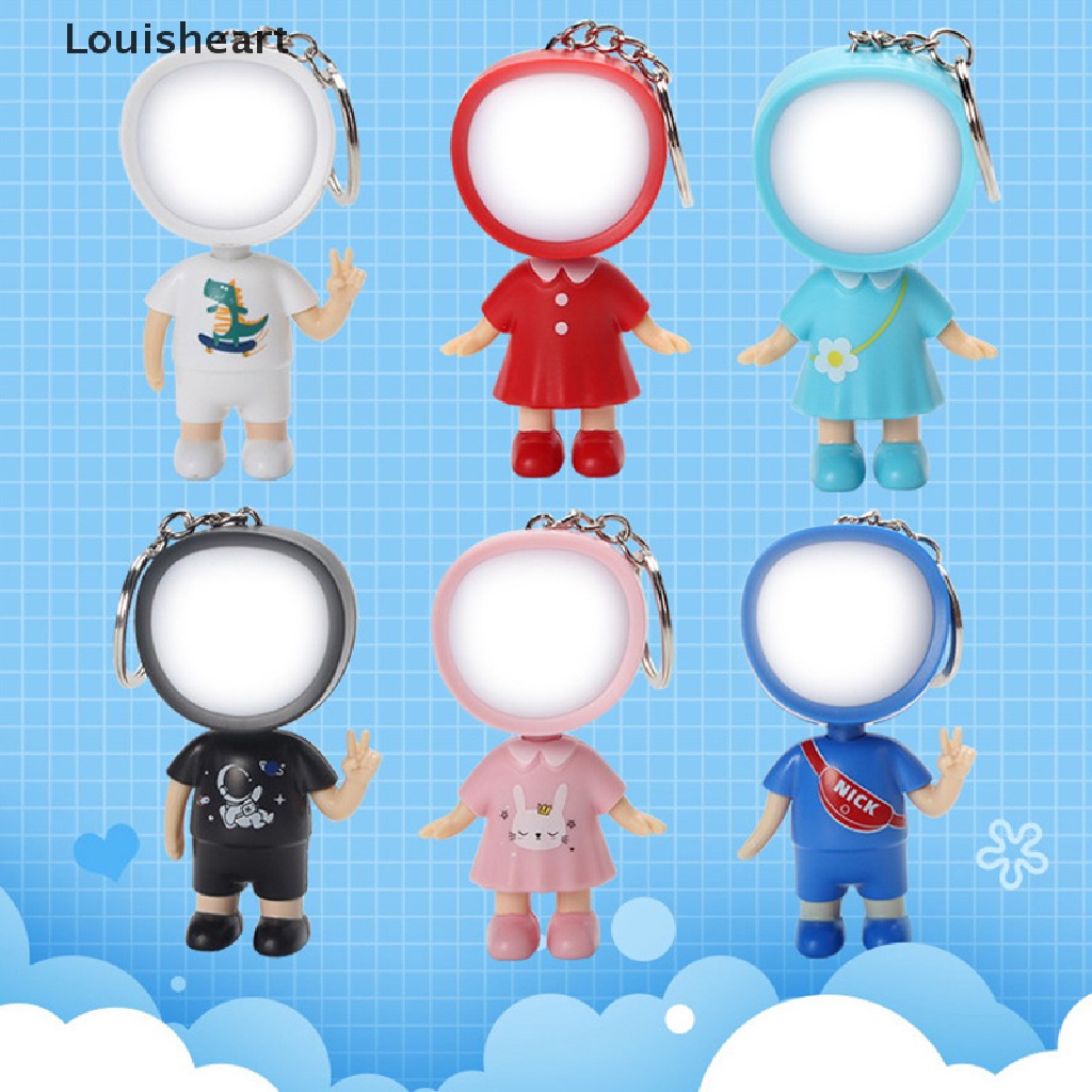 Móc Khóa Đèn Pin Led Louisheart Hình Búp Bê Hoạt Hình Sáng Tạo Bằng Nhựa Bền Bỉ Thích Hợp Làm Quà Sinh Nhật TFG