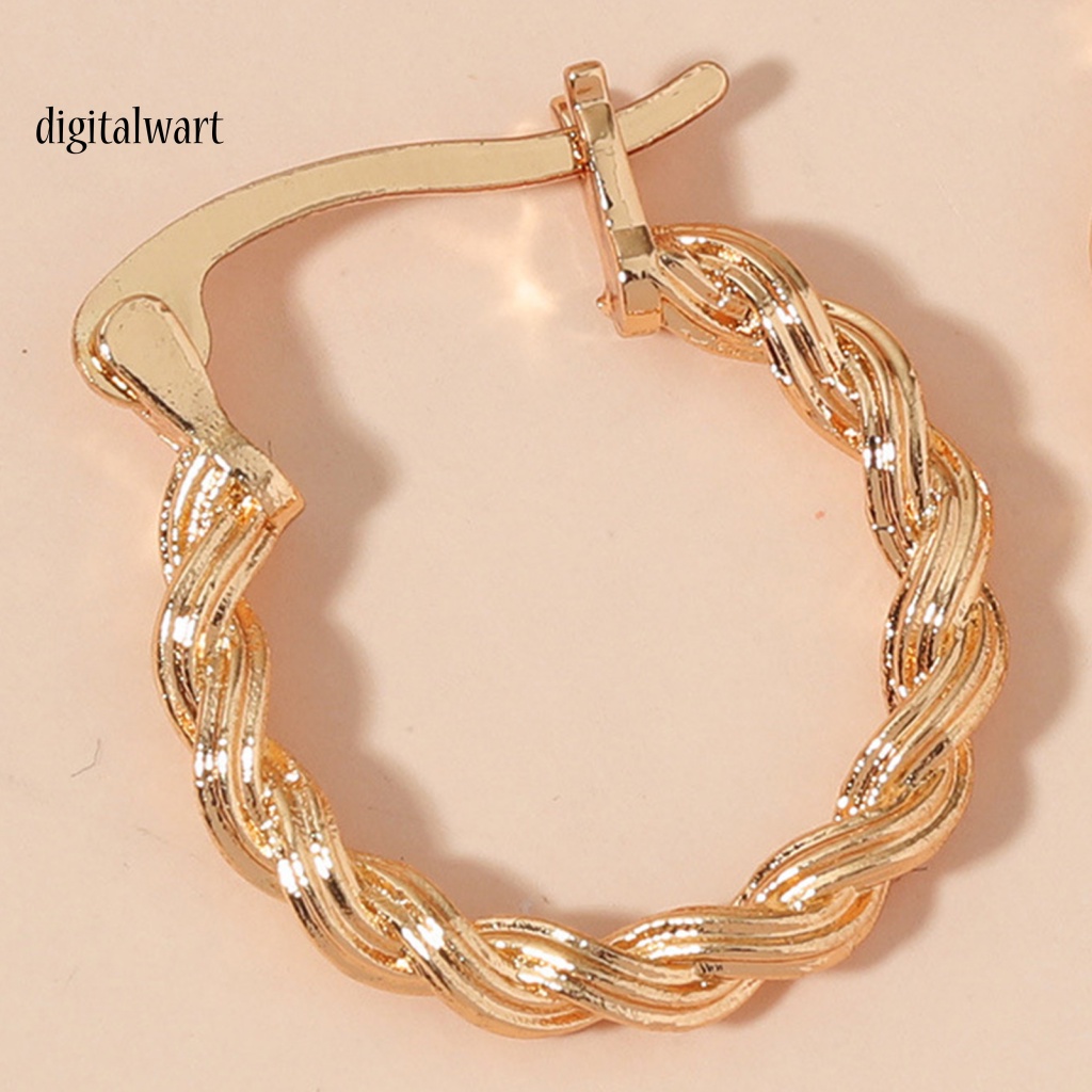 Kỹ Thuật Số| 1 Đôi Bông Tai Thiết Kế Dạng Vòng Xoắn Phong Cách Cổ Điển Cho Nữ