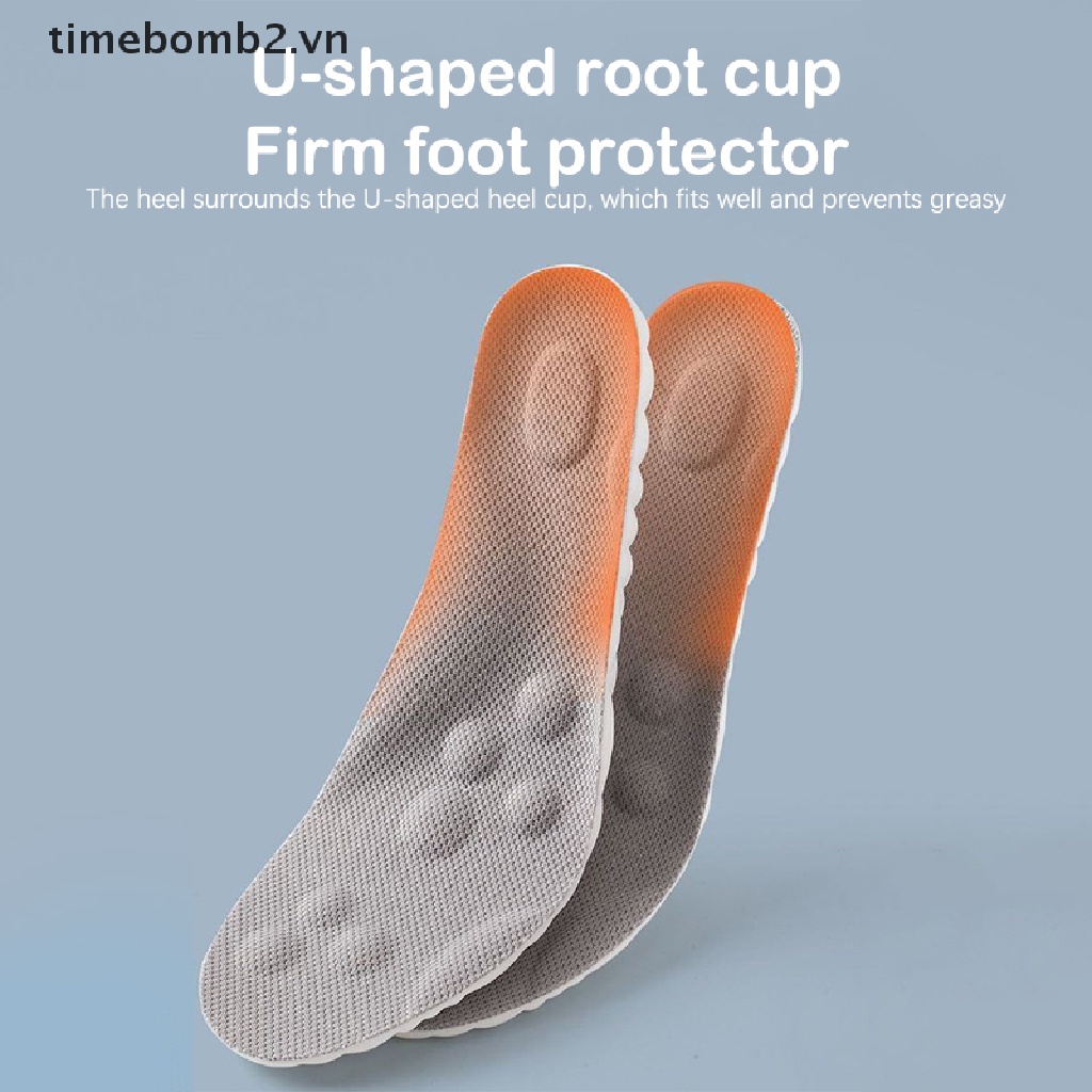 { # 1 Cặp Đế Lót Giày Thể Thao 4D Siêu Mềm Chất Lượng Cao