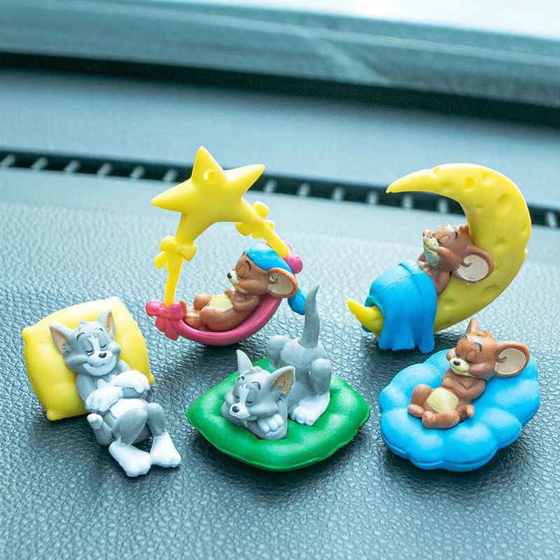 Bộ 5 Mô Hình Búp Bê Tom Và Jerry Đang Ngủ Dễ Thương