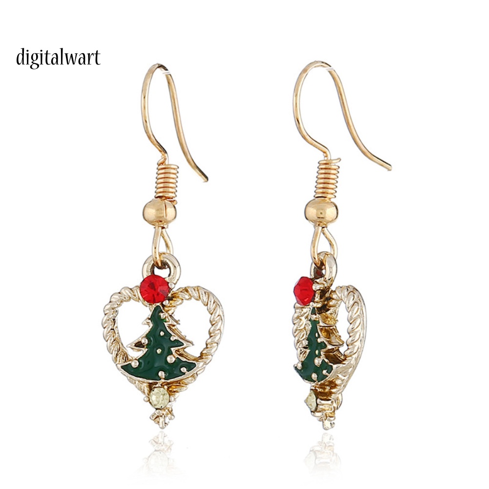 Kỹ Thuật Số| Bông Tai HợP Kim HìNh Cây Thông ĐíNh Đá Xinh XắN