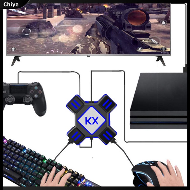 Thiết Bị Chuyển Đổi Tay Cầm Chơi Game Kx Usb Tương Thích Với Chuột Và Bàn Phím
