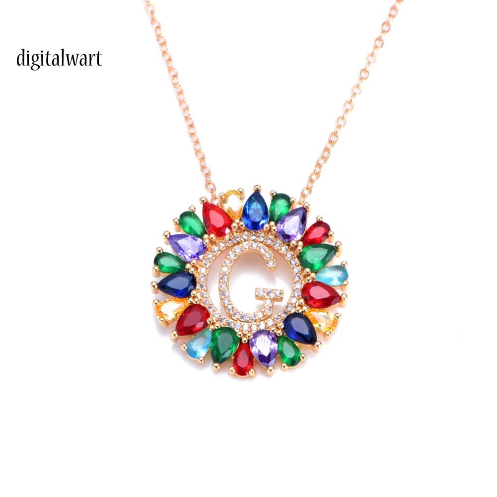 Kỹ Thuật Số| Vòng cổ HợP Kim ĐíNh Đá HìNh TròN MàU CầU VồNg