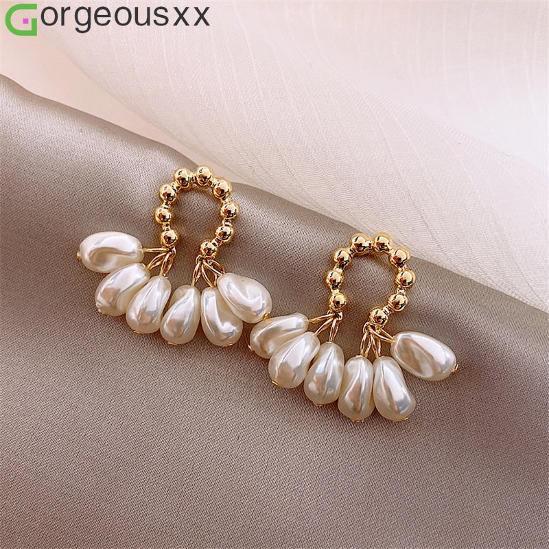 Bông Tai Ngọc Trai Phong Cách Baroque Thời Trang Hàn Quốc 2023