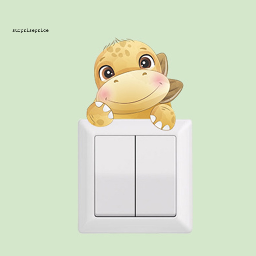 1 Tấm Sticker PVC Tự Dính Hình Máy Bay Hoạt Hình Dễ Thương Trang Trí Công Tắc