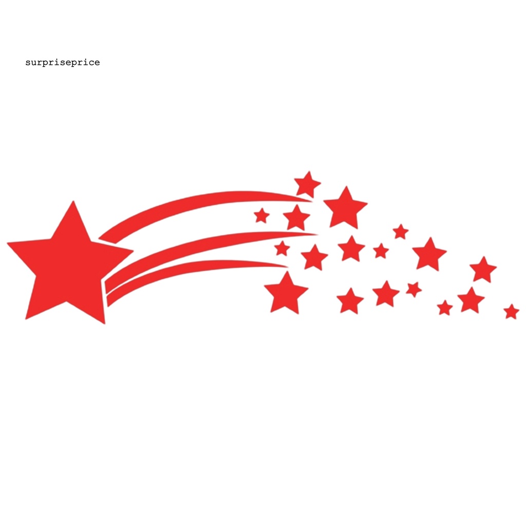 1 Bộ Sticker Gương Dán Tường Họa Tiết Sao Băng 3D Tự Dính Có Thể Tháo Gỡ Trang Trí Nhà Cửa