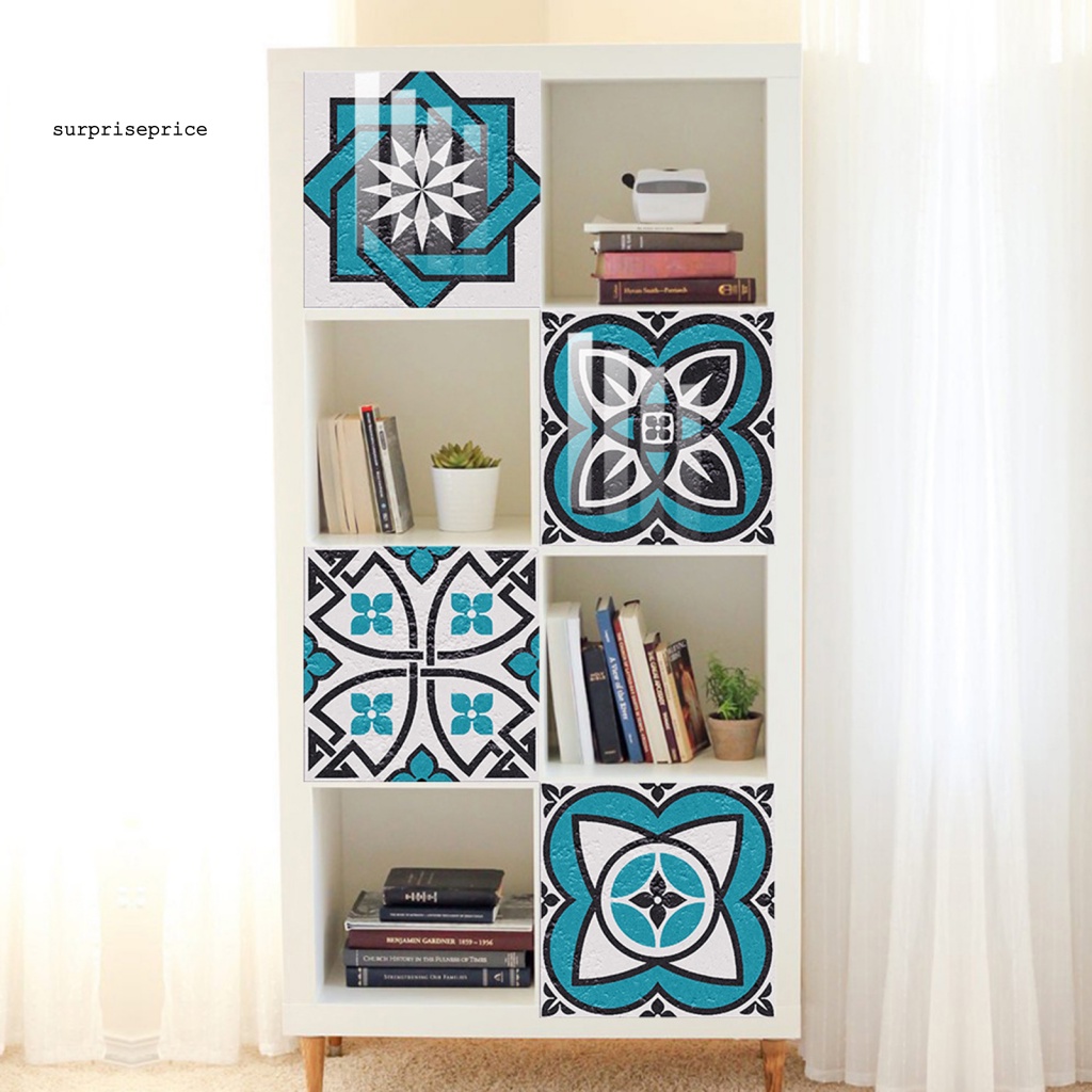 Set 16 Miếng Dán Tường Chống Nước Tự Dính Tháo Được Họa Tiết Gạch Phong Cách Bắc Âu Trang Trí Nhà Cửa DIY