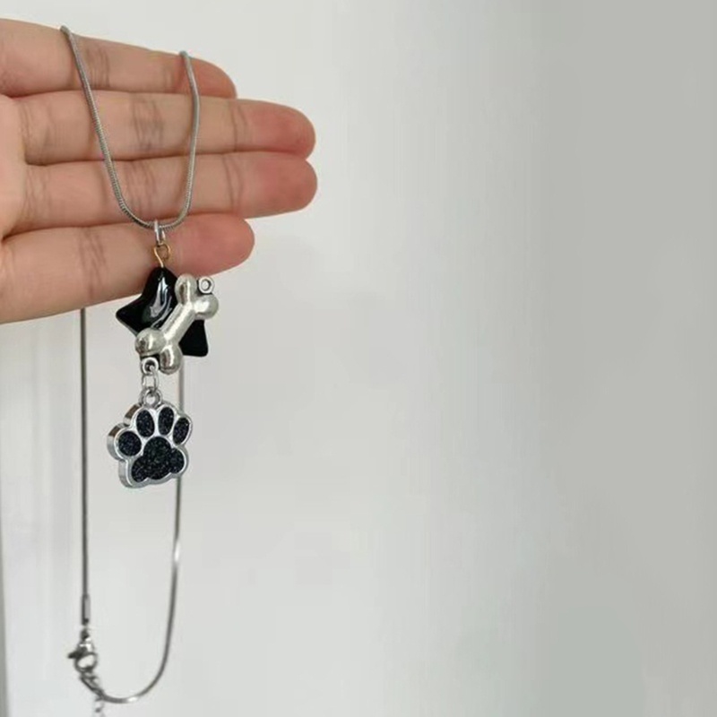 Vòng cổ Mạ Vàng Y2K Mặt Hình Xương Mèo