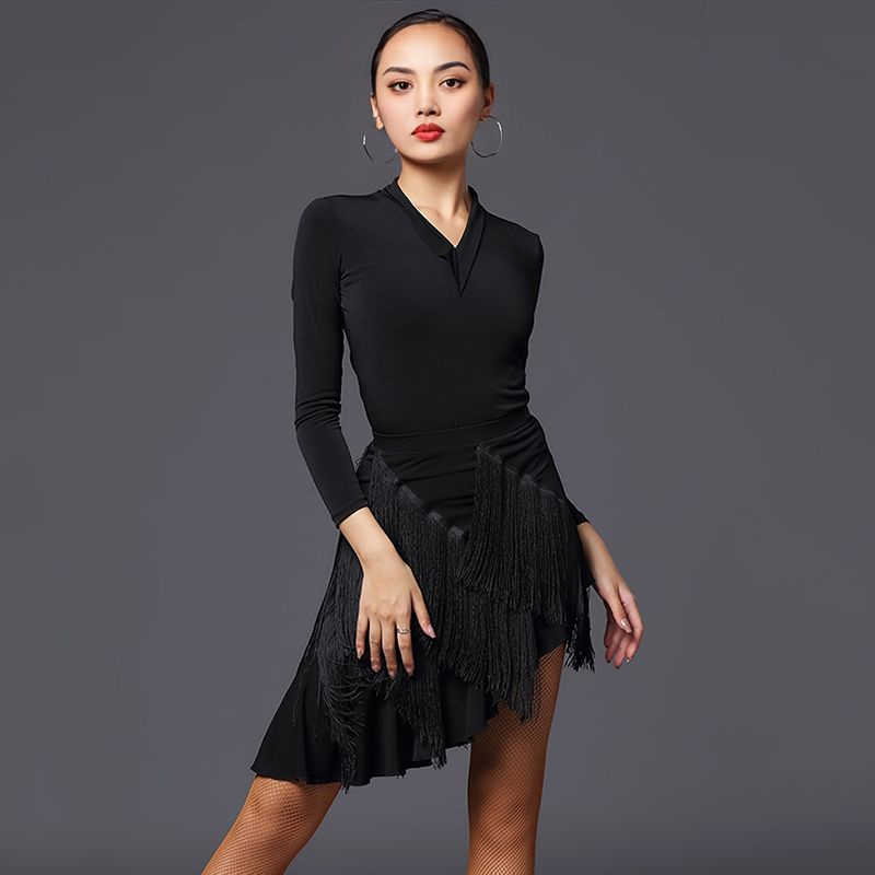 Chân Váy Khiêu Vũ latin Phối Tua Rua Thời Trang Cho Nữ 8.18