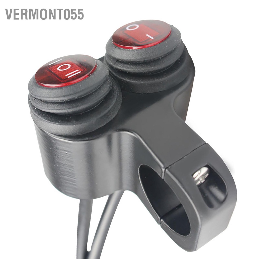 Vermont055 Công tắc đèn xe máy chống nước Điện áp đầu vào 12V nháy khẩn cấp cho có báo