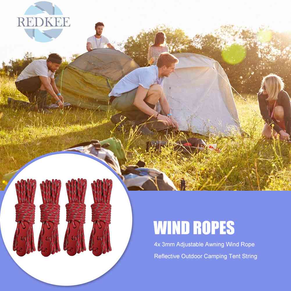 Set 4 Móc Khóa Dây Lều Cắm Trại Tiện Lợi