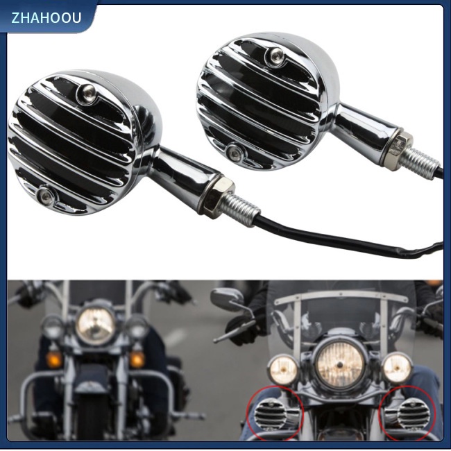 ☃Phụ Kiện Trang Trí Nhà Cửa Độc Đáo Sáng Tạo☃ 1 Cặp Đèn Led Xi Nhan Chống Thấm Nước Phong Cách Retro Dành Cho Xe Mô Tô